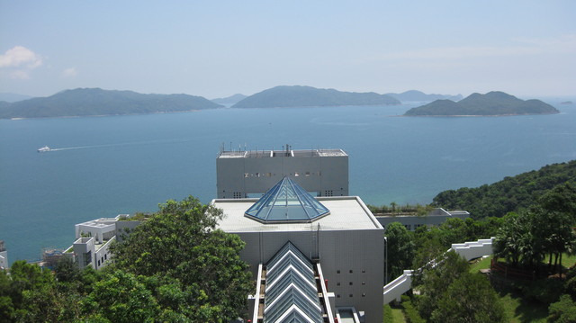 View from ground floor of the main building over the bay